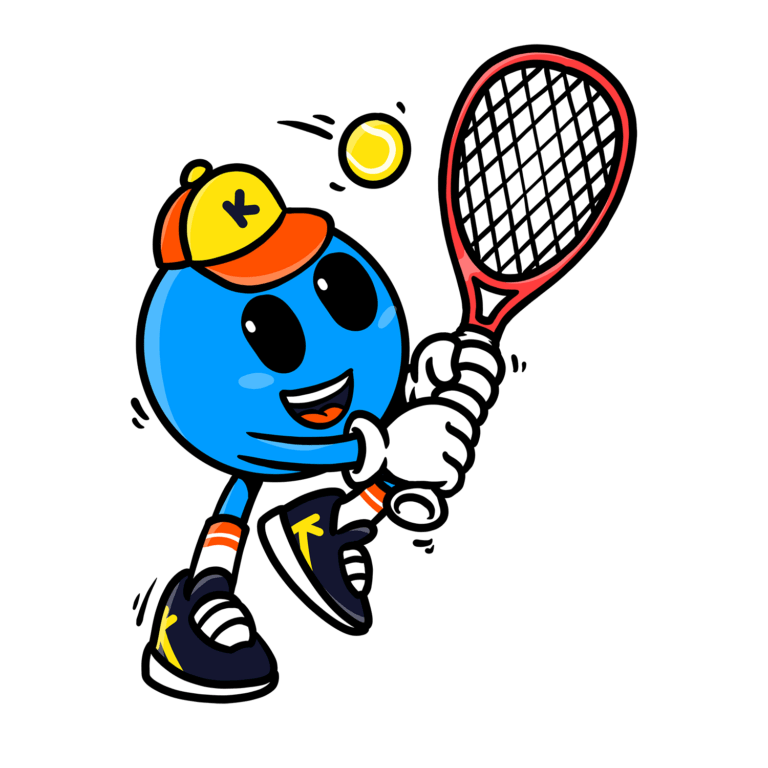 Kikoby joue au tennis