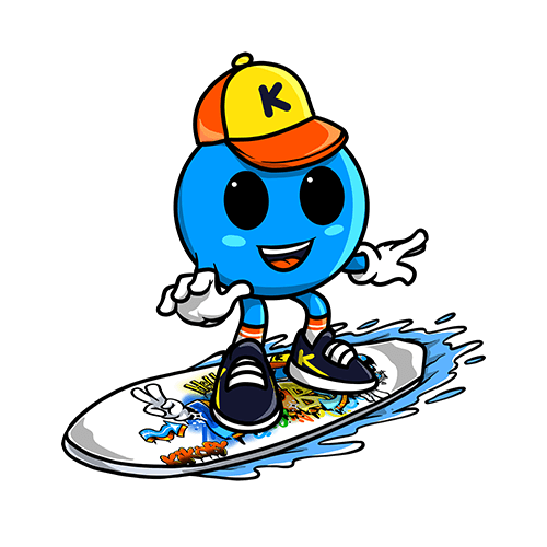 Kikoby surfe sur la vague
