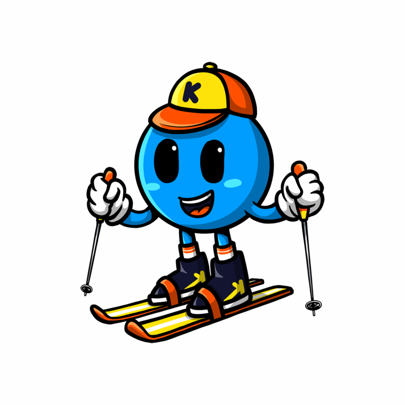 Kikoby fait du ski