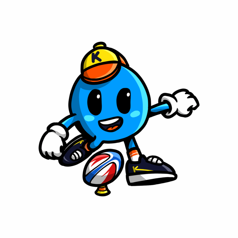Kikoby joue au rugby