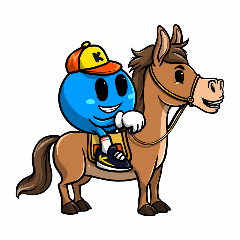 Kikoby monte à cheval