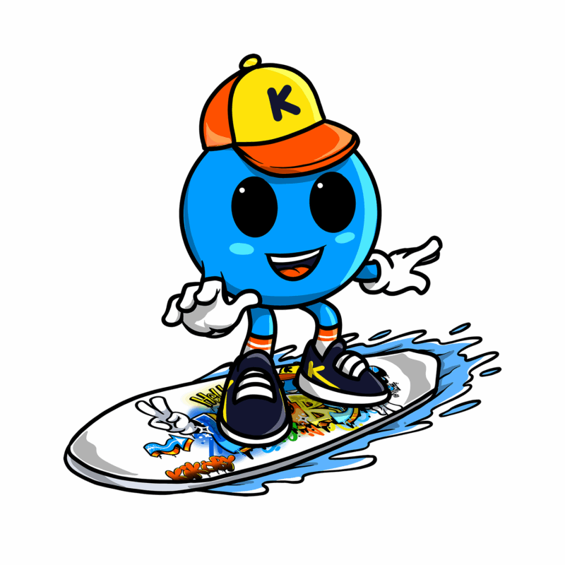 Kikoby surfe sur la vague