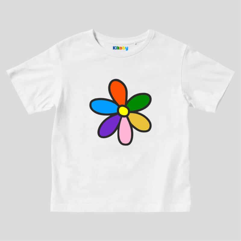 T-shirt Enfant Kikoflower - Blanc