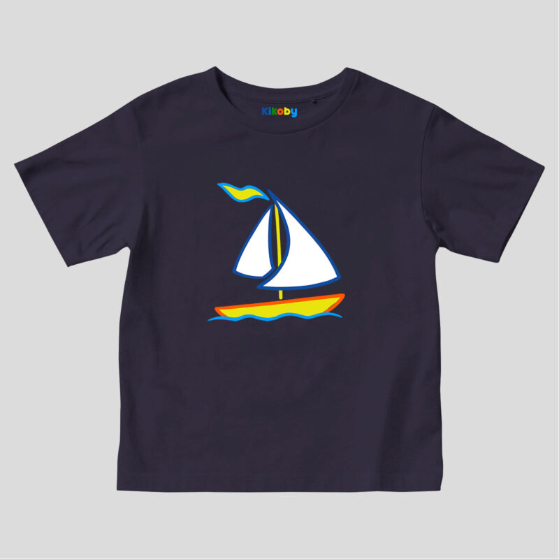 T-shirt Enfant Kikoboat - Bleu marine