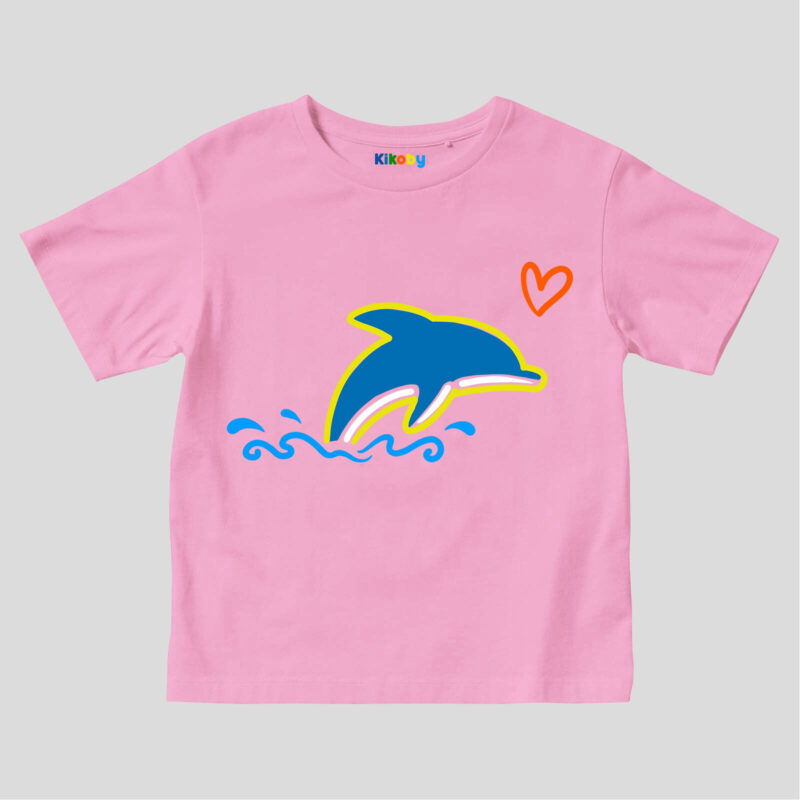 T-shirt Enfant Kikodolphin - Rose