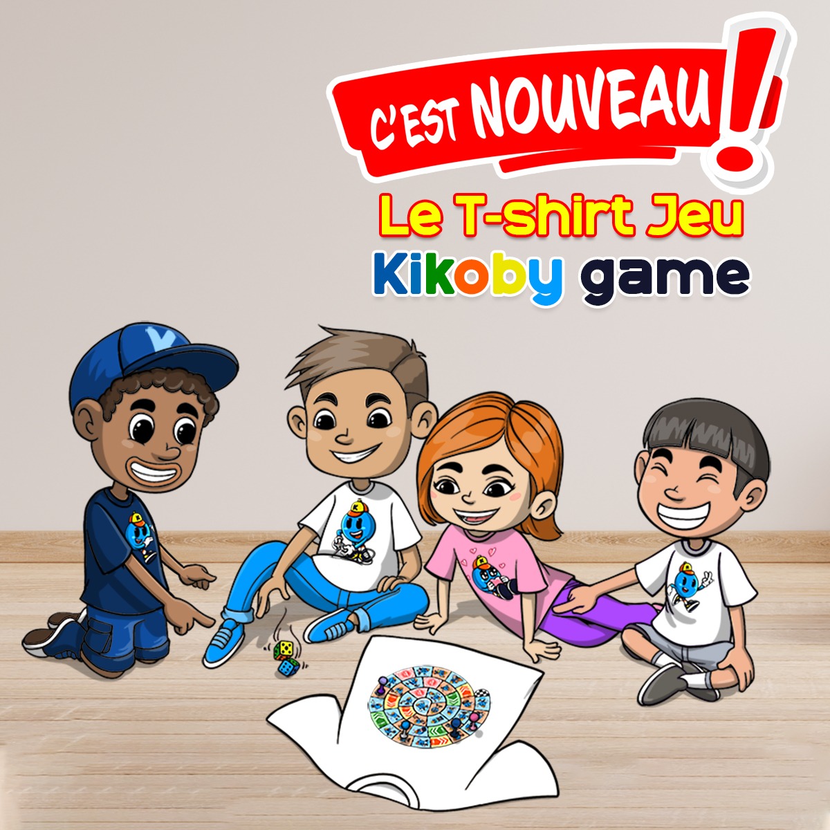 t-shirt enfant jeu kikoby game