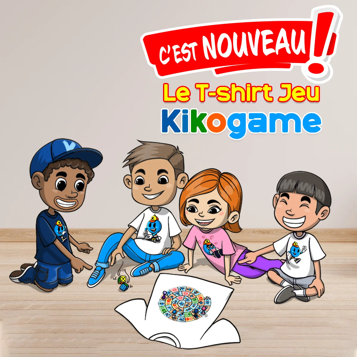 t-shirt enfant jeu kikogame
