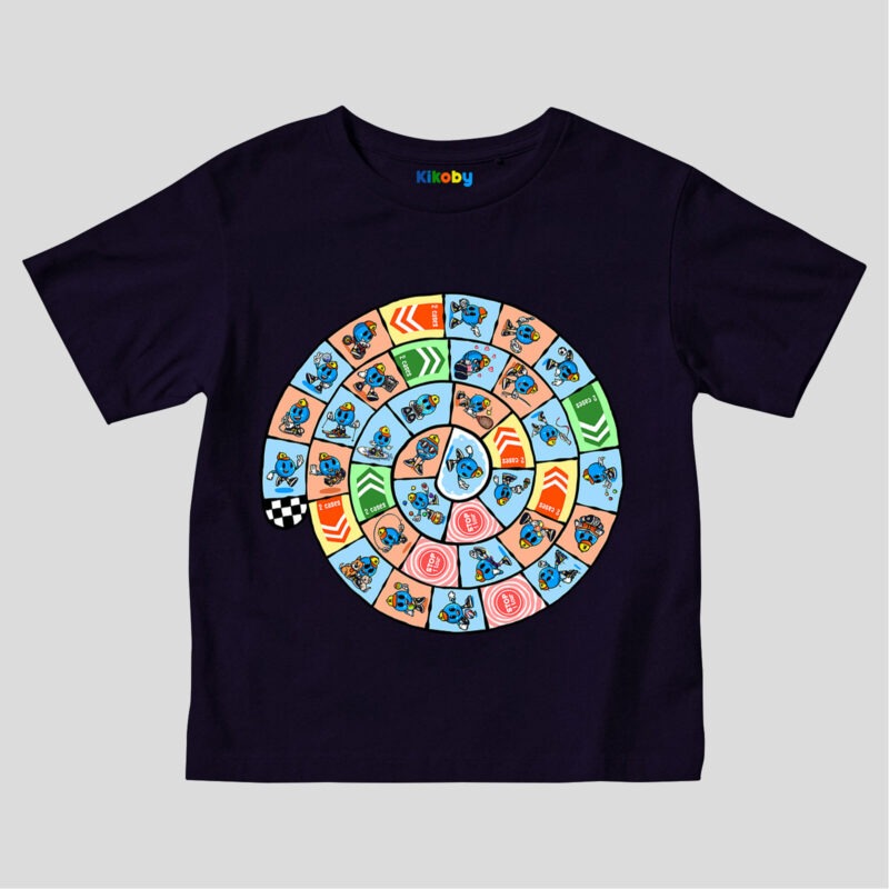 T-shirt Enfant Kikoby game - Bleu marine