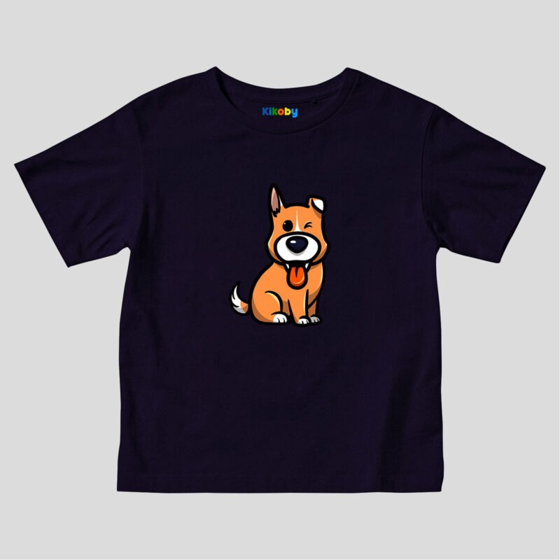 T-shirt Enfant Dog - Bleu marine