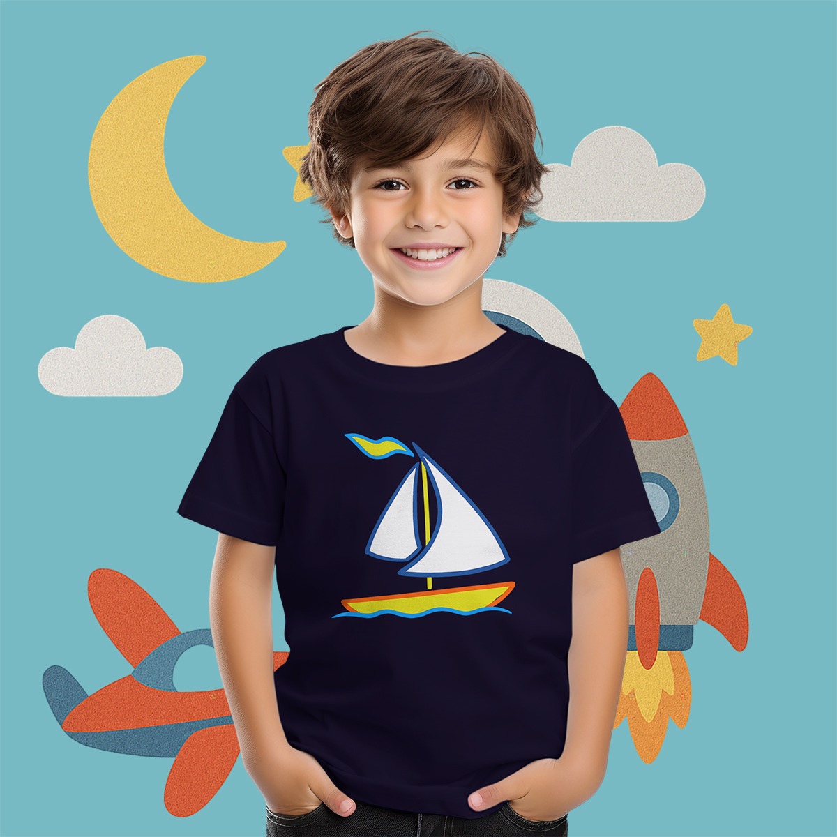 T-shirt graçon enfant Kikoboat